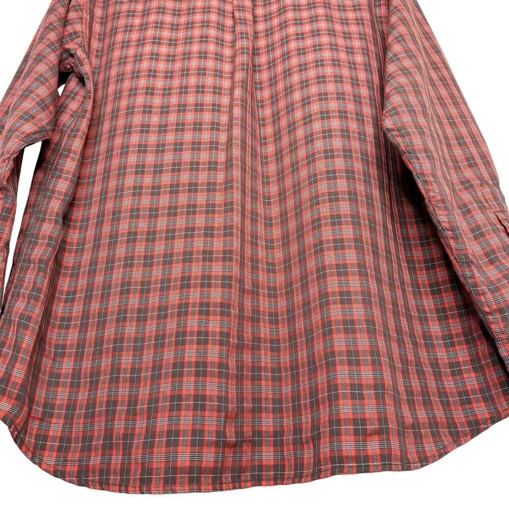 The North Face Shirt Men’s Size XL Plaid Red Hiking Button Up Long Sleeve